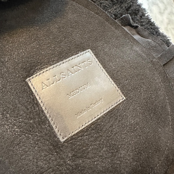 ALL SAINTS Shearling/Sheepskin Coat - Picture 9 of 10
